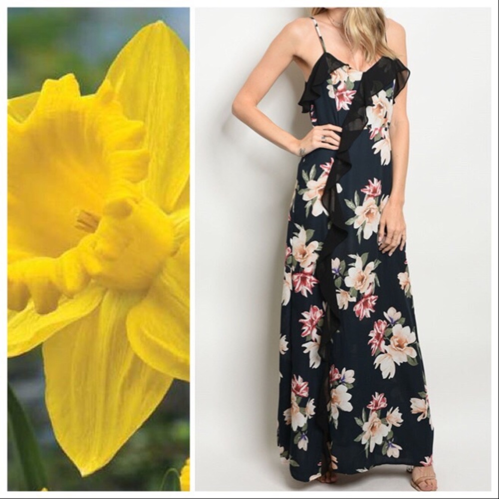 *CLEARANCE* Floral Chiffon Resort Maxi Dress - Picture 7 of 8